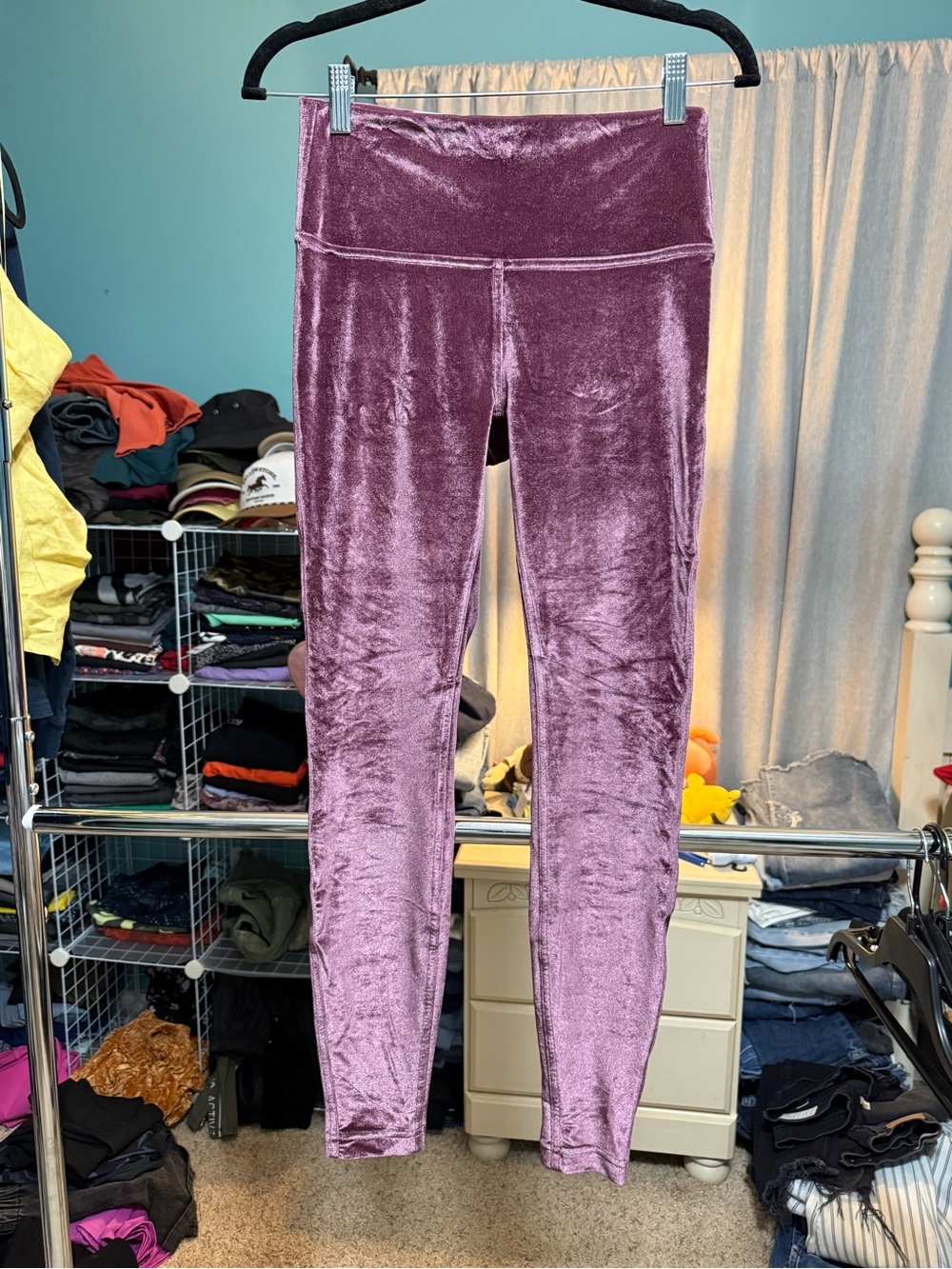 Lululemon Wunder Lounge High-Rise Velvet Leggings Purple Size 8